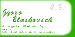 gyozo blaskovich business card