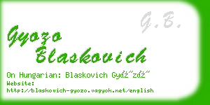 gyozo blaskovich business card